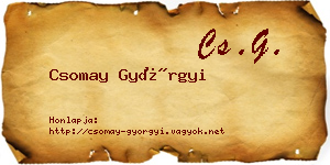 Csomay Györgyi névjegykártya
